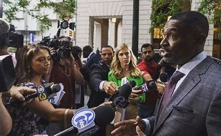Attorney Michael A. Walker at a press conference